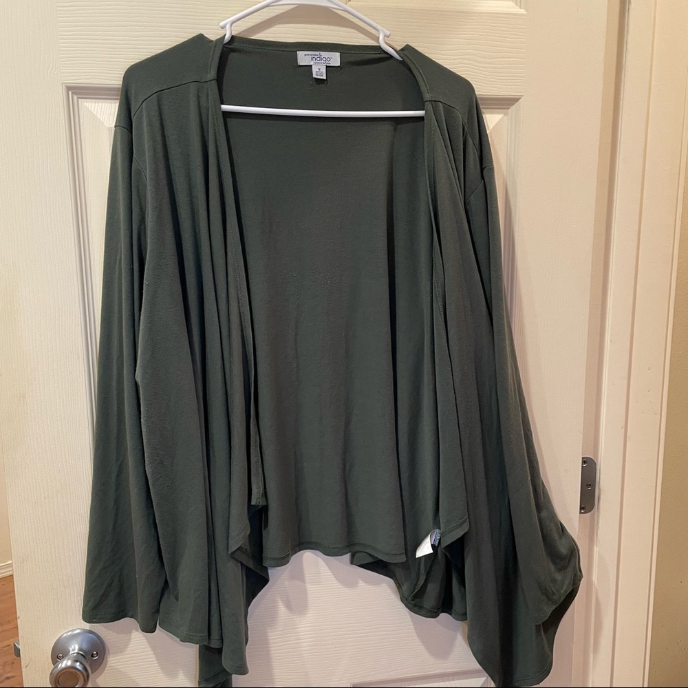 Green Indigo Cardigan
